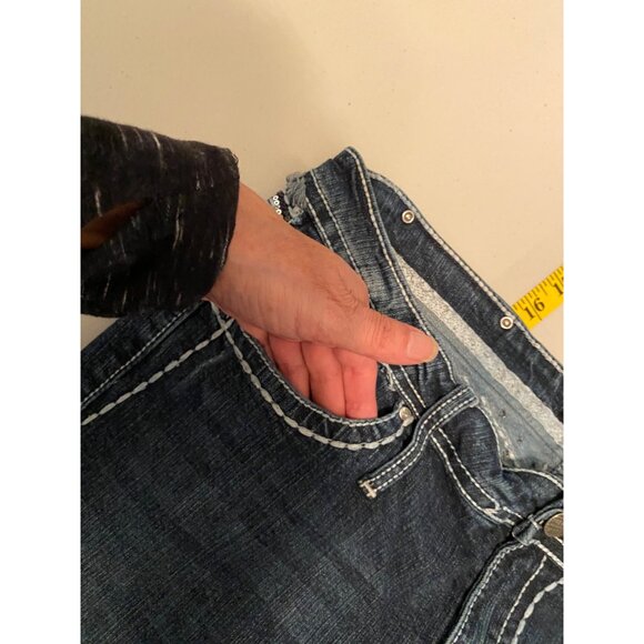PREMIERE Rue 21 Blue Jeans Denim Pants Embellished Size 13 - Picture 5 of 10